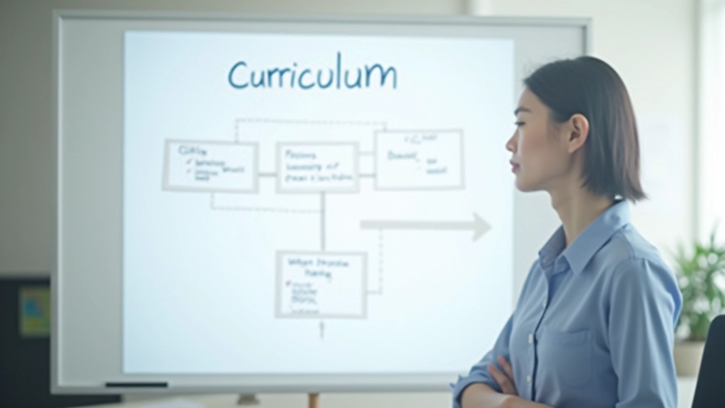 Course curriculum document showing three modules with learning progression and topics